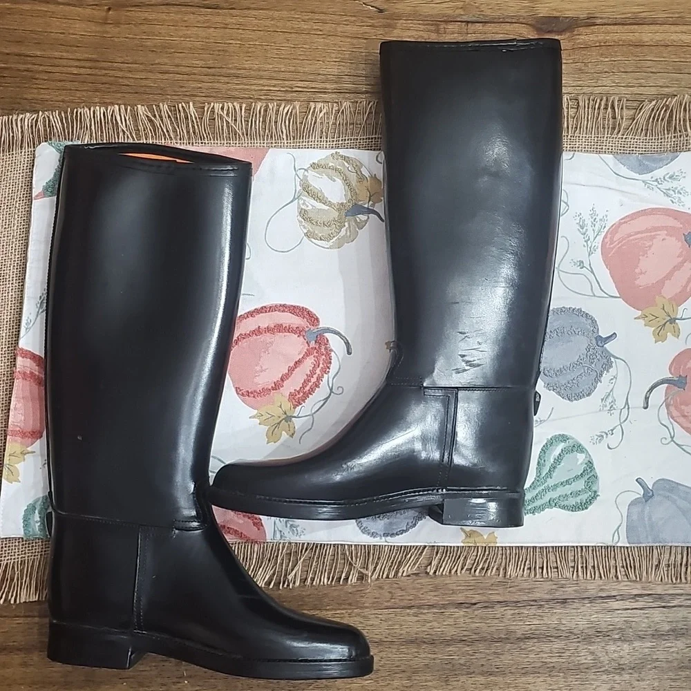 Derby Traditional Style Black Waterproof Lined Muck Boot Womens 4 Western Horses